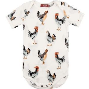 Milkbarn 6-12 mo NWT short-sleeve one piece chickens